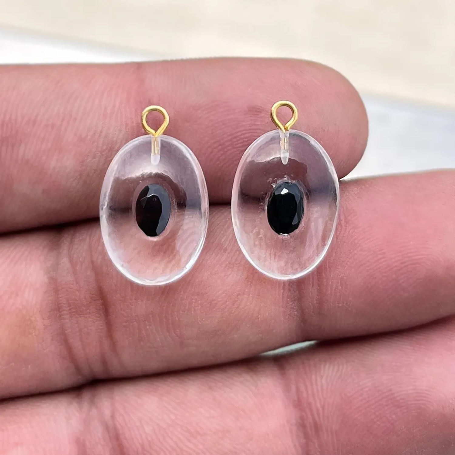 Clear Quartz- Black Onyx
