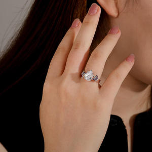 Jeulia <b>Twisted</b> Purple Butterfly Pear <b>Shaped</b> Fashion Ring - Product Image 6