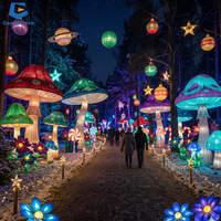 Fournisseur d'installations d'éclairage de Noël extérieur sur mesure, lanternes de festival pour les projets municipaux et publics