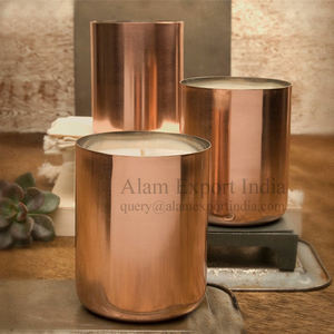 Bocaux de bougie en métal en acier inoxydable, vente en gros, en fer forgé Antique, décoration - Product Image 3