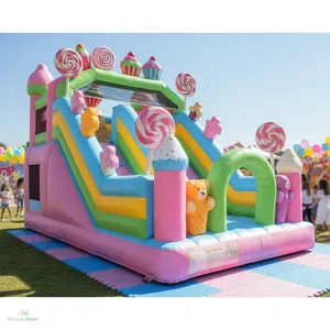 Tobogán Inflable Gigante con Temática de Dulces para Exteriores, Equipo de Entretenimiento - Product Image 2