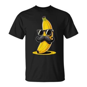 T-shirt Promozionale con Faccia di Banana e Occhiali da Sole - T-shirt Divertente con Frutta sul Viso - Product Image 1