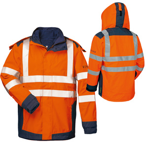 Veste de travail réfléchissante en Polyester haute visibilité poche hiver chaud thermique avertissement de sécurité routière uniforme imperméable vêtements de travail routier - Product Image 1
