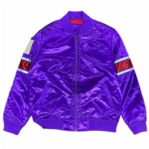 High Quality Casual Custom Long Sleeve Satin Embroidered <b>Baseball</b> Varsity <b>Jacket</b> <b>for</b> <b>Men</b> - Product Image 5