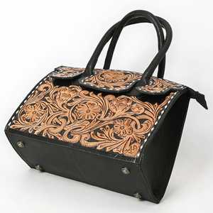 New Arrival Western Bohemian Style Eco-Friendly <b>Genuine</b> <b>Leather</b> <b>Handbag</b> Zipper Autumn Concealed Carry Flower Decorations - Product Image 4