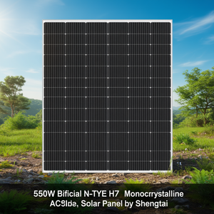 Panneau solaire monocristallin HJT de type N bifacial 550W par Shengtai - Product Image 3