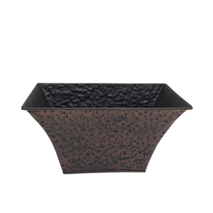 Jardinière rectangulaire en métal gaufré couleur bronze de petite taille pour pots de jardin et jardinières pour pots de fleurs et jardinières en vrac - Product Image 1