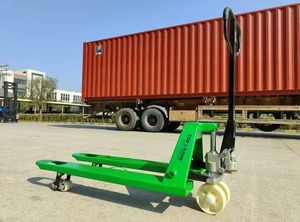Chariot à palettes manuel à 4 roues avec roues en nylon/PU, haute efficacité pour la manutention industrielle en entrepôt, pour le levage manuel - Product Image 2
