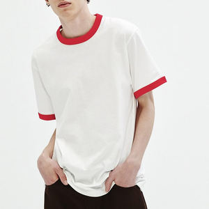 T-shirts surdimensionnés pour femmes Ringer pour hommes coupe ample col rond manches courtes hauts t-shirts - Product Image 2