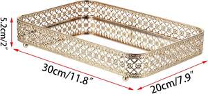 Luxury Metal & Glass Eco-Friendly Cosmetic Organizer <b>Storage</b> <b>Box</b> with 1-3L Capacity for Bathroom Vanity and Beauty Products - Product Image 3