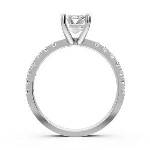 Bague en argent 925 avec diamant de laboratoire certifié IGI, plaquée or, modèle Sovereign - Product Image 4