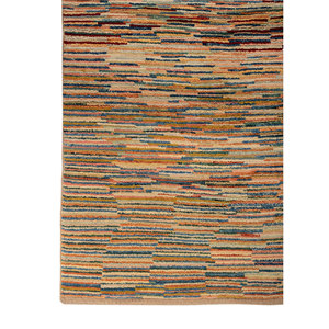 พรมขนสัตว์ถักมือ Nuray ลายนามธรรมหลากหลายแบบ สำหรับบ้าน ห้องโถง รูปทรงสี่เหลี่ยมผืนผ้า รุ่น Puzzle-Pae-1296 สำหรับทางเข้า ผลิตในสหรัฐอเมริกา - Product Image 4