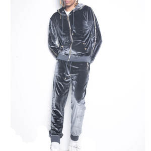 Chándal de terciopelo para hombre de tendencia superior, fácil de usar, totalmente personalizado, superventas, cómodo chándal de terciopelo para hombre con cosas duraderas - Product Image 1