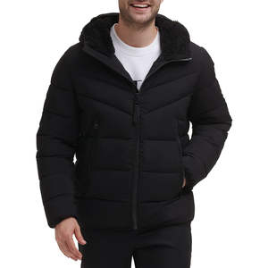 Veste d'hiver matelassée à capuche tendance pour hommes, fabricant d'usine, streetwear, impression personnalisée, vestes matelassées à bulles - Product Image 5