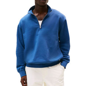 Jersey de punto de gran tamaño con cremallera para hombre, Sudadera con capucha informal para invierno, suéter de hombre de alta calidad con logotipo personalizado OEM - Product Image 2