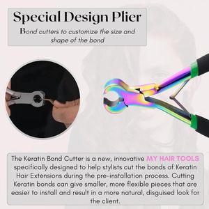 Premium Keratin Bond Extensions Pliers Double Spring Surgical Grade Stainless Steel 5.5in Flexible <b>Cutter</b> for Professional Clean - Product Image 6