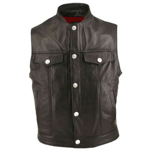 Transpirable de alta calidad cómodo ligero hombres Chaleco de cuero último diseño de moda hombres venta al por mayor Chaleco de cuero ropa de moda - Product Image 5