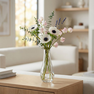VBD1409 Large Teardrop Bud <b>Vase</b> Minimalist Design Glass Tabletop <b>Vase</b> 9 Inch - Product Image 5