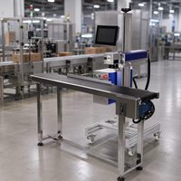 Sistema de Marcado Láser de Fibra Automático Refrigerado por Aire para Metal, Papel y Cartones, Grabado de Códigos QR y de Barras en Embalajes de Madera