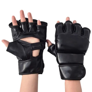 Gants de MMA à doigts entiers en PU avec support de poignet et fermeture auto-agrippante, unisexe, pour l'entraînement de boxe, respirants et légers - Product Image 3