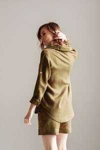 Camisón de algodón hasta la pantorrilla para mujer, con cuello en V, cintura elástica, transpirable y de secado rápido - Product Image 4