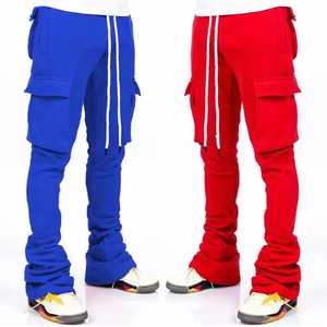 กางเกงฟิตเนสทรงแบ็กกี้แบบลำลองสำหรับผู้ชายกางเกงวิ่งแนวสตรีทแวร์แถบสะท้อนแสงสำหรับฝึกซ้อมการวิ่งจ๊อกกิ้งคาร์โก้ - Product Image 2