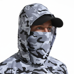 Camisa de Pesca con Capucha de Manga Larga para Hombre, de Alta Calidad, de Spandex/Poliéster, con Protección Solar UPF 50, Estampada, Personalizable, de Secado Rápido y Transpirable - Product Image 3