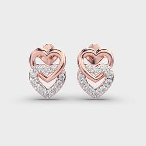 Pendientes de diamantes geométricos modernos de la mejor calidad, estilo contemporáneo elegante para fiestas de trabajo y brunch de fin de semana a la venta - Product Image 3