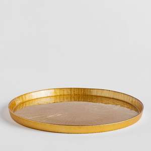 Plateaux de service en cuivre martelé faits à la main, plateaux de service pour en-cas, taille et design personnalisés, vente en gros pour forme ronde, pièce unique - Product Image 3