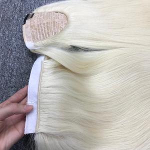 Queue de cheval avec des couleurs plus claires Extensions de cheveux humains vierges Remy avec cordon de serrage au prix de gros - Product Image 5