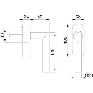 Manilla para Ventana de Acero Inoxidable HOPPE Amsterdam E0400/FR-408, 20-30 mm, Acabado Mate, Producto para Hogar Inteligente, Paquete de 10 - Product Image 3