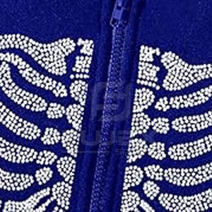 Trendy 100% Cotton Rhinestone Hoodies Mejor precio Online Fashion High Manufacturer Winter Hoodies - Product Image 6