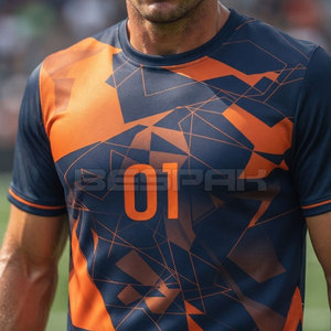 ชุดยูนิฟอร์มฟุตบอลพิมพ์โลโก้แบบกำหนดเองใหม่ ประกอบด้วยเสื้อและกางเกงขาสั้น เหมาะสำหรับเยาวชน ผู้ใหญ่ และการสั่งซื้อแบบทีม - Product Image 4