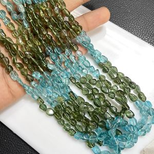 Haute Qualité Multi Apatite Plaine Pépite Forme Pierre Perles Lisse Inégale En Gros 5x6-6x7.5MM Perceuse Verticale Fabrication de Bijoux - Product Image 1