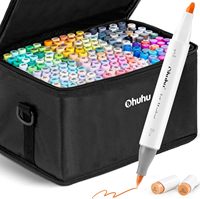 Ohuhu-Ensemble de marqueurs d'art 168 couleurs à base d'alcool à double pointe pour coloriage d'artiste