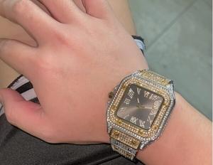 Moissanite Diamond Watch Plata Moda Mujeres y Hombres Relojes Classic Luxury Reloj de pulsera Diamond Watch - Product Image 5