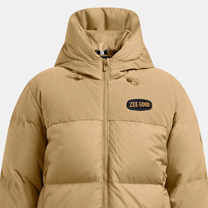 Chaqueta acolchada de manga larga con diseño transpirable para mujer a la venta/Chaquetas acolchadas de color sólido y patrón para mujer - Product Image 6