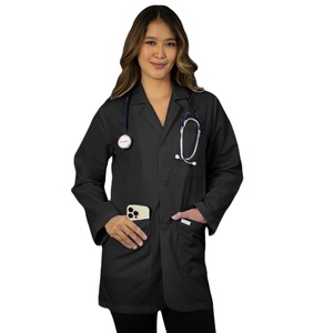 Blouse médicale pour femmes, marque privée OEM, 220 GSM, sergé de coton, blouse de laboratoire, uniforme d'hôpital, fournisseur d'usine - Product Image 3