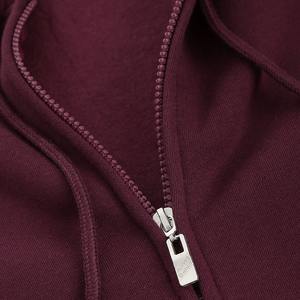 Sudadera con capucha de invierno con cremallera de algodón 100% de alta calidad para hombre, sudadera transpirable con estampado de logotipo personalizable con patrones lisos en 3D - Product Image 4