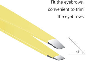 Best Quality Professional Women's Slant Tip <b>Eyebrow</b> <b>Tweezers</b> with Stainless Steel Pointed Tip for Personalized Beauty Use - Product Image 6