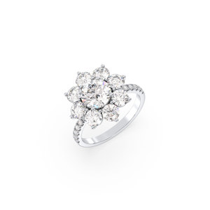 Bague solitaire en moissanite ronde de 3,7 carats plaquée or 14 carats, argent sterling 925, certifiée GRA, bijoux fins, prête à être expédiée - Product Image 4