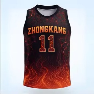 Diseño de logotipo personalizado Uniformes deportivos para hombre Camiseta de baloncesto Uniforme de árbitro de baloncesto de secado rápido Camiseta de baloncesto americano - Product Image 5