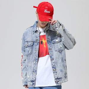 Vestes en jean pour hommes tendance, style streetwear, hiver - 100% coton, tailles et couleurs personnalisables, respirantes, écologiques, haute qualité - Product Image 6