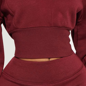 Sudadera Polo recortada personalizada para clima frío para mujer, ropa informal para mujer, sudaderas cortas con cremallera y cuello alto para mujer - Product Image 2