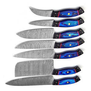 Juego de cuchillos de chef de cocina de primera calidad con cuchillas de acero damasco de alto carbono y mangos ergonómicos - Product Image 2