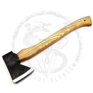 Hacha Multifunción Forjada en Acero de Alto Carbono con Mango de Madera de Fresno para Exteriores, Hacha Resistente para Cortar Madera - Product Image 3