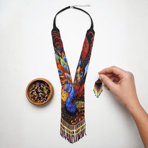 Midnight Prism Luxury Bohemian <b>Beaded</b> <b>Set</b> Gold Plated Stainless Steel and Copper for Parties and Bridal Fine Jewelry <b>Sets</b> - Product Image 1