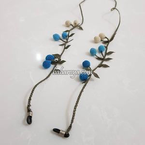 Piezas de anteojos İğne Oyası Kiraz Gözlük İpi Mavi Açık Mavi Ve Krem Rengi - Product Image 1