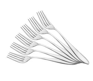 Fourchette en acier faite à la main Fourchette à fruits sur mesure Couleur argent Fourchette à couverts en métal de qualité supérieure Vente personnalisée - Product Image 2