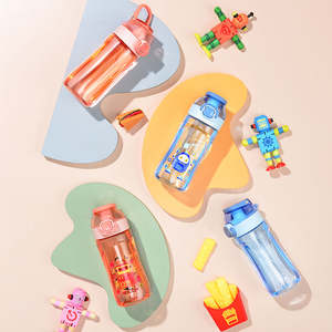 Kids Plastic <b>Water</b> Bottle Custom 450ml PP <b>Material</b> BPA Free Non Toxic Design for School Children Lightweight - Product Image 3